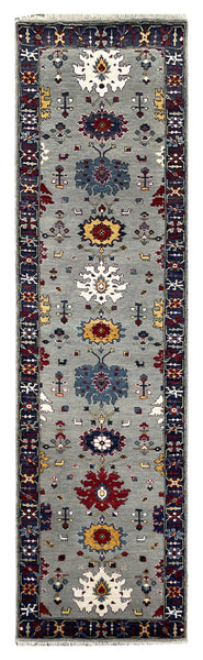 25693- Royal Heriz Hand-Knotted/Handmade Indian Rug/Carpet Traditional/Authentic/Size 9'11" x 2'8"