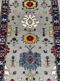 25693- Royal Heriz Hand-Knotted/Handmade Indian Rug/Carpet Traditional/Authentic/Size 9'11" x 2'8"