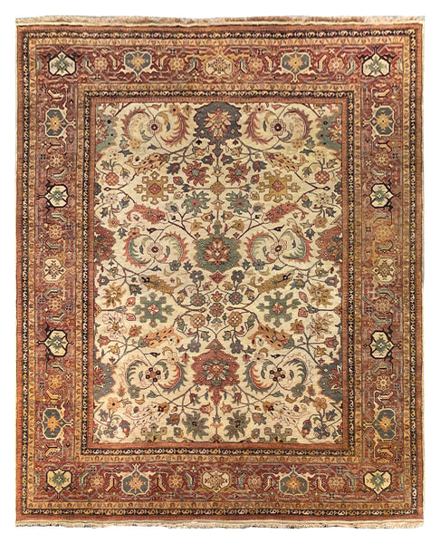 25715- Royal Heriz Hand-Knotted/Handmade Indian Rug/Carpet Traditional/Authentic/Size 9'10" x 7'10"