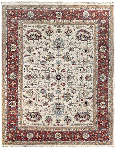 25707- Royal Heriz Hand-Knotted/Handmade Indian Rug/Carpet Traditional/Authentic/Size 10'4" x 8'1"