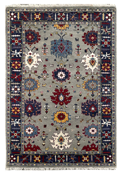 25699- Royal Heriz Hand-Knotted/Handmade Indian Rug/Carpet Traditional/Authentic/Size 6'0" x 3'11"