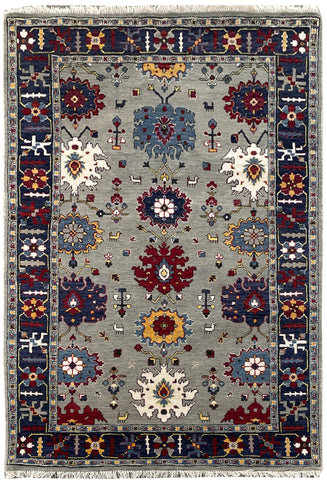 25699- Royal Heriz Hand-Knotted/Handmade Indian Rug/Carpet Traditional/Authentic/Size 6'0" x 3'11"/183cm x 119cm