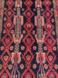 25443-Hamadan Hand-Knotted/Handmade Persian Rug/Carpet Traditional Authentic/ Size: 6'7" x 3'11"