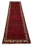 25539-Hamadan Hand-Knotted/Handmade Persian Rug/Carpet Traditional Authentic/ Size: 9'5" x 2'8"