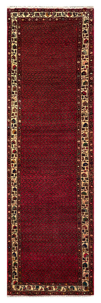 25539-Hamadan Hand-Knotted/Handmade Persian Rug/Carpet Traditional Authentic/ Size: 9'5" x 2'8"