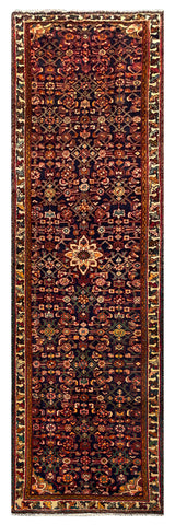 25557-Hamadan Hand-Knotted/Handmade Persian Rug/Carpet Traditional Authentic/ Size: 10'4" x 2'11"