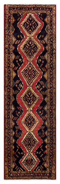 25592-Hamadan Hand-Knotted/Handmade Persian Rug/Carpet Traditional Authentic/ Size: 8'8" x 2'7"