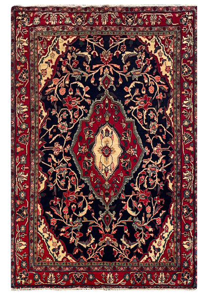 25446-Hamadan Hand-Knotted/Handmade Persian Rug/Carpet Traditional Authentic/ Size: 7'2" x 4'6"