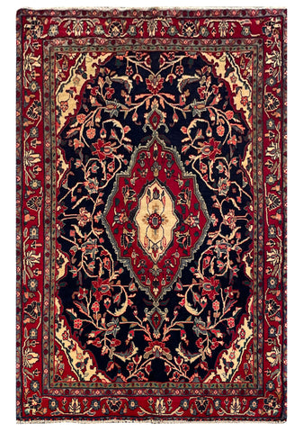 25446-Hamadan Hand-Knotted/Handmade Persian Rug/Carpet Traditional Authentic/ Size: 7'2" x 4'6"