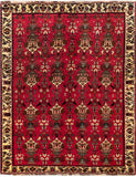 19954-Shiraz Hand-Knotted/Handmade Persian Rug/Carpet Tribal/Nomadic Authentic/ Size: 8'2" x 5'7"