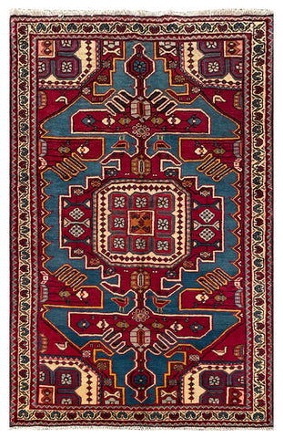 25648-Hamadan Hand-Knotted/Handmade Persian Rug/Carpet Traditional Authentic/ Size: 6'6" x 4'2"