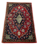24884-Kashan Handmade/Hand-Knotted Persian Rug/Traditional/Carpet Authentic/ Size: 3'6" x 2'6"