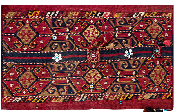 26156- Gaznitepp Antique(1910-1920) Turkish Carpet /Hand-knotted Carpet/Authentic/Traditional/Rug / Size/: 3'2" x 2'0"