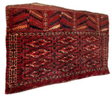 26155- Yomut Antique(1890-1910) Persian Hand-knotted Carpet/Persian Authentic/Traditional/Rug / Size: 4'3" x 2'9"