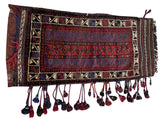 26157-Balutch Camel Bag Hand-Knotted/Handmade Prersian Rug/Carpet Tribal/Nomadic Authentic /Size/: 3'10" x 1'8"