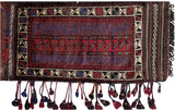 26157-Balutch Camel Bag Hand-Knotted/Handmade Prersian Rug/Carpet Tribal/Nomadic Authentic /Size/: 3'10" x 1'8"