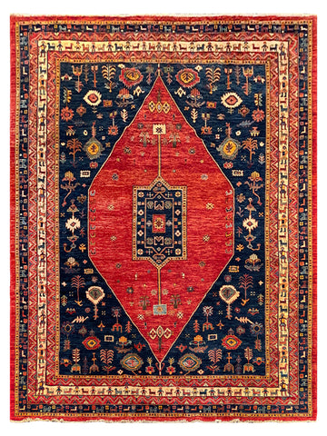 25838- Royal Chobi Ziegler Hand-Knotted/Handmade Afghan Rug/Carpet Traditional/Authentic/Size: 12'1" x 9'0"