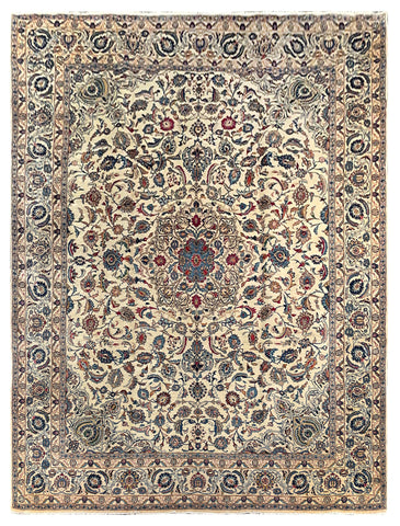 25792-Kashan Hand-Knotted/Handmade Persian Rug/Carpet Traditional/Authentic/Size: 12'7" x 9'7"