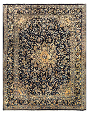 25787-Mashad Hand-Knotted/Handmade Persian Rug/Carpet Traditional Authentic/ Size: 13'0" x 9'11"