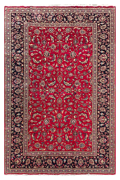 25749-Kashan Hand-Knotted/Handmade Persian Rug/Carpet Traditional/Authentic/Size: 10'0" x 6'6"