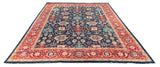 26110-Royal Chobi Ziegler Hand-knotted/Handmade Afghan Rug/Carpet Traditional Authentic/ Size: 11'6" x 8'8"