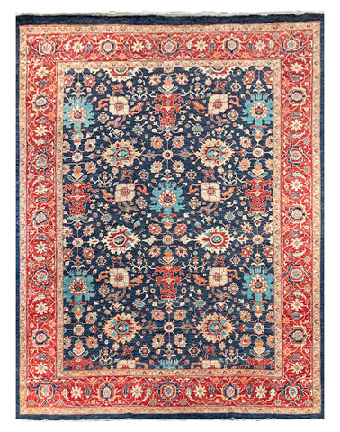26110-Royal Chobi Ziegler Hand-knotted/Handmade Afghan Rug/Carpet Traditional Authentic/ Size: 11'6" x 8'8"