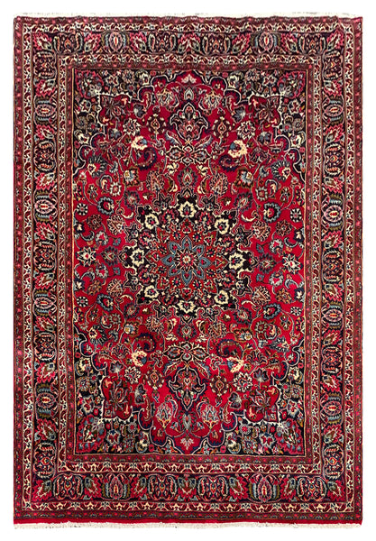 25773-Mashad Hand-Knotted/Handmade Persian Rug/Carpet Traditional Authentic/ Size: 9'3" x 6'4"