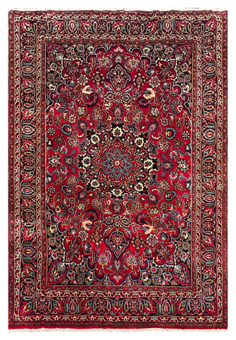 25773-Mashad Hand-Knotted/Handmade Persian Rug/Carpet Traditional Authentic/ Size: 9'3" x 6'4"