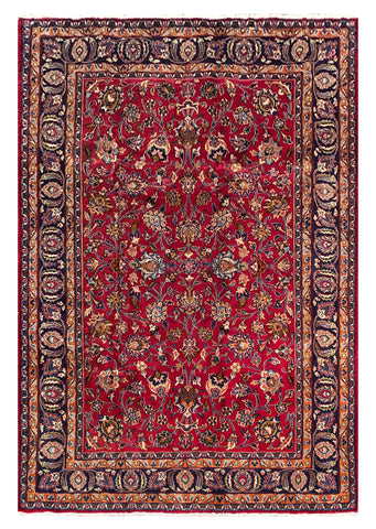 25774-Mashad Hand-Knotted/Handmade Persian Rug/Carpet Traditional Authentic/ Size: 9'7" x 6'5"