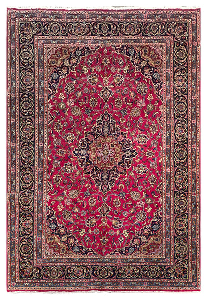 25771-Mashad Hand-Knotted/Handmade Persian Rug/Carpet Traditional Authentic/ Size: 9'9" x 6'6"