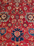 25840- Royal Chobi Ziegler Hand-Knotted/Handmade Afghan Rug/Carpet Traditional/Authentic/Size: 9'9" x 8'1"