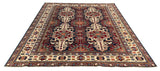 25847-Royal Kazak Hand-Knotted/Handmade Afghan Rug/Carpet Tribal/Nomadic Authentic/ Size: 9'2" x 8'0"