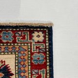 25847-Royal Kazak Hand-Knotted/Handmade Afghan Rug/Carpet Tribal/Nomadic Authentic/ Size: 9'2" x 8'0"