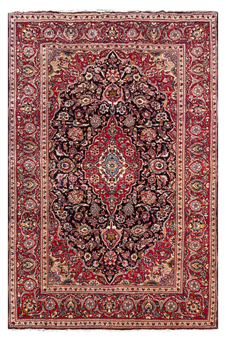 25752-Kashan Hand-Knotted/Handmade Persian Rug/Carpet Traditional/Authentic/Size: 10'0" x 6'6"