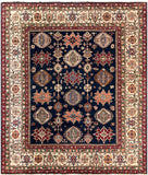 25841-Royal Kazak Hand-Knotted/Handmade Afghan Rug/Carpet Tribal/Nomadic Authentic/ Size: 9'7" x 8'2"