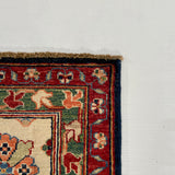 25841-Royal Kazak Hand-Knotted/Handmade Afghan Rug/Carpet Tribal/Nomadic Authentic/ Size: 9'7" x 8'2"