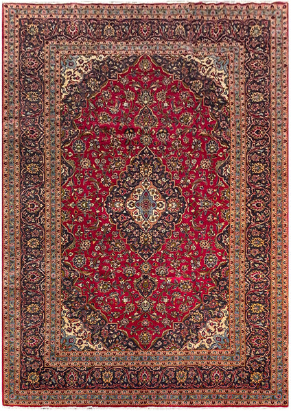 25748-Kashan Hand-Knotted/Handmade Persian Rug/Carpet Traditional/Authentic/Size: 9'9" x 6'6"