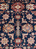 25851-Royal Kazak Hand-Knotted/Handmade Afghan Rug/Carpet Tribal/Nomadic Authentic/ Size: 9'10" x 8'0"