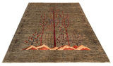 24908-Chobi Ziegler Hand-knotted/Handmade Afghan Rug/Carpet Traditional Authentic / Size: 7'9" x 5'9"