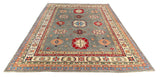 26014-Kazak Hand-Knotted/Handmade Afghan Rug/Carpet Tribal/Nomadic Authentic/ Size: 11'7" x 8'6"