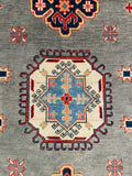 26014-Kazak Hand-Knotted/Handmade Afghan Rug/Carpet Tribal/Nomadic Authentic/ Size: 11'7" x 8'6"