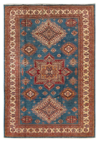 25850-Royal Kazak Hand-Knotted/Handmade Afghan Rug/Carpet Tribal/Nomadic Authentic/ Size/: 10'0" x 6'8"