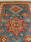 25850-Royal Kazak Hand-Knotted/Handmade Afghan Rug/Carpet Tribal/Nomadic Authentic/ Size/: 10'0" x 6'8"