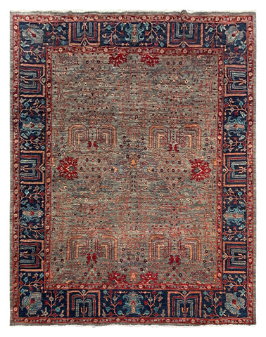 26131-Royal Chobi Ziegler Hand-knotted/Handmade Afghan Rug/Carpet Traditional Authentic/ Size: 10'1" x 7'9"