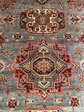 25843-Royal Kazak Hand-Knotted/Handmade Afghan Rug/Carpet Tribal/Nomadic Authentic/ Size: 10'3" x 8'2"