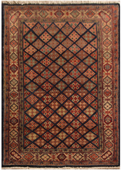 23006 - Mashad Handmade/Hand-Knotted Persian Rug/Traditional/Carpet Authentic/Size: 5'0" x 3'3"