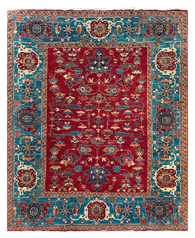 26126-Royal Chobi Ziegler Hand-knotted/Handmade Afghan Rug/Carpet Traditional Authentic/ Size: 9'9" x 7'9"
