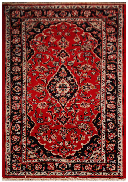 22924 - Kashan Handmade/Hand-Knotted Persian Rug/Traditional/Carpet Authentic/Size: 4'11" x 2'7"