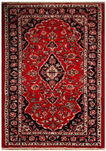 22924 - Kashan Handmade/Hand-Knotted Persian Rug/Traditional/Carpet Authentic/Size: 4'11" x 2'7"