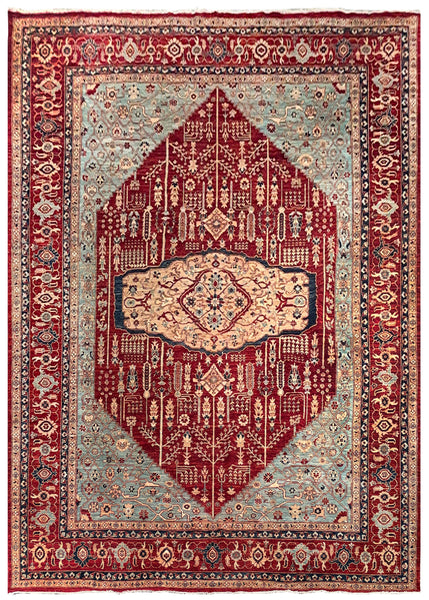 26109-Royal Chobi Ziegler Hand-knotted/Handmade Afghan Rug/Carpet Traditional Authentic/ Size: 14'0" x 10'0"